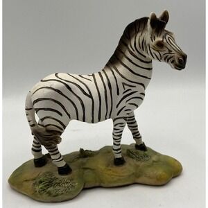 Zebra Ceramic Figurine Statue Striped Wild Animal Home Decor Display Collectible